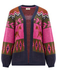 Yvette Cardigan in Multi Running Horses