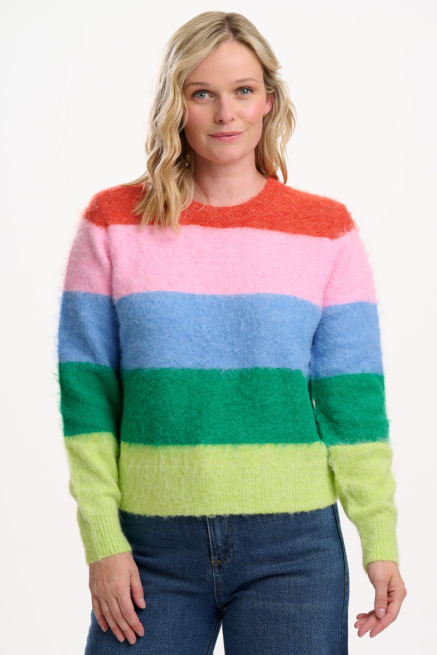 Dayna Jumper in Multi Rainbow Stripes