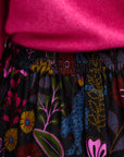 Zora Skirt in Black with Jungle Panther Pattern