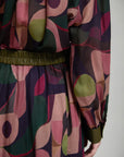 Printed Shirt with Faux Leather Cuffs
