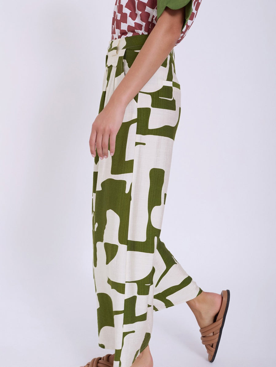 Abstract Print Palazzo Trousers