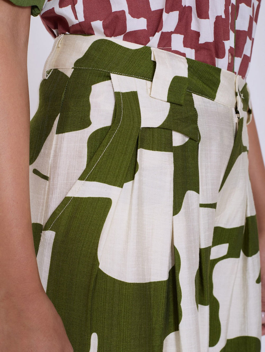 Abstract Print Palazzo Trousers