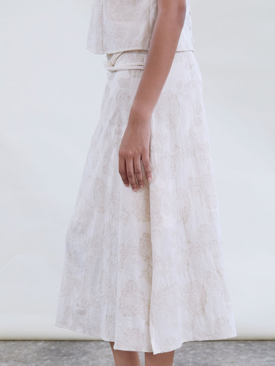 Straight Jacquard Skirt