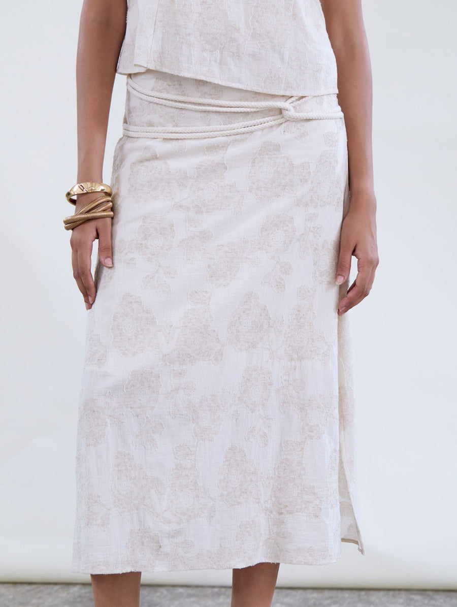 Straight Jacquard Skirt