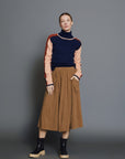 Colour Block Sweater in Navy, Peach and Rust