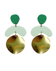 Megadrop Earrings in Emerald Green and Sage