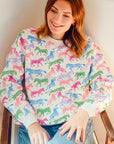 Eadie Relaxed Sweatshirt in Colourful Zebra