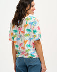 Kinsley Relaxed T-shirt in Multi Rainbow Palms