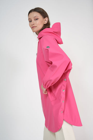 Sky Raincoat in Hot Pink