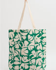 Foldaway Shopper in Floral Cutout Glade Chalk