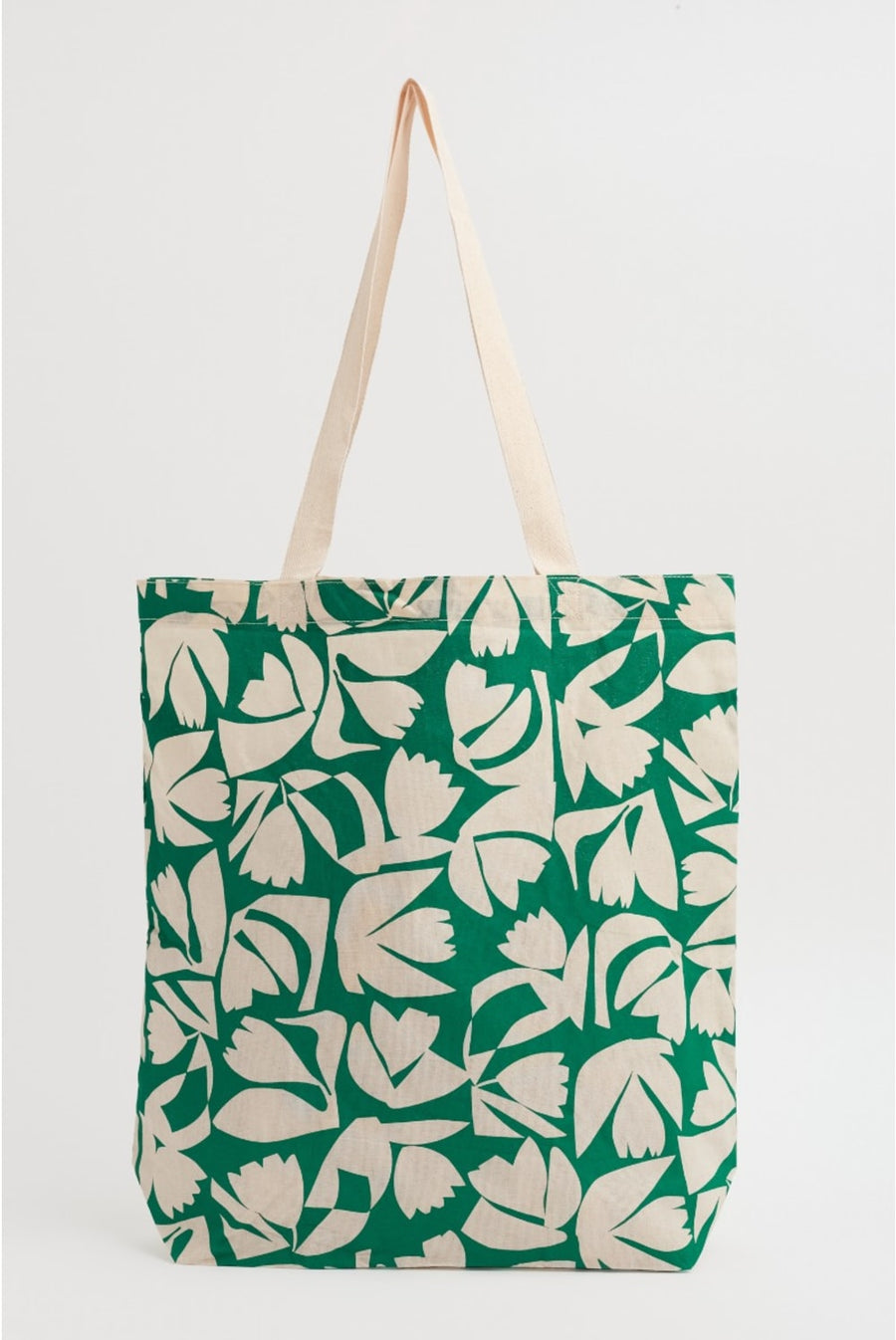 Foldaway Shopper in Floral Cutout Glade Chalk