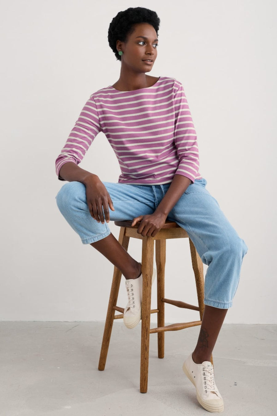 Sailor Shirt in Breton Orchid Chalk