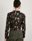 Larissa Shirt Botanical Collage Onyx