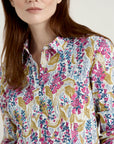 Larissa Shirt in Lino Foxglove Chalk