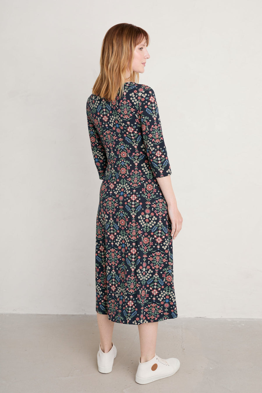 Veronica Dress in Shakers Floral Maritime