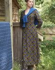 Willow Blossom Dress in Tossed Blooms Waxed Canvas