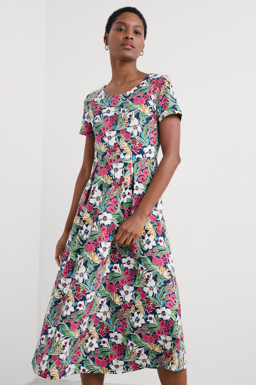 NEW Veronica Dress in Garden Flowers Night