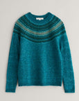 Spruce Frost Mohair-Blend Fair Isle Jumper