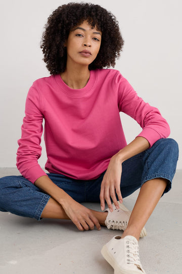 Mappa Brushed Organic Cotton Sweatshirt in Tulip