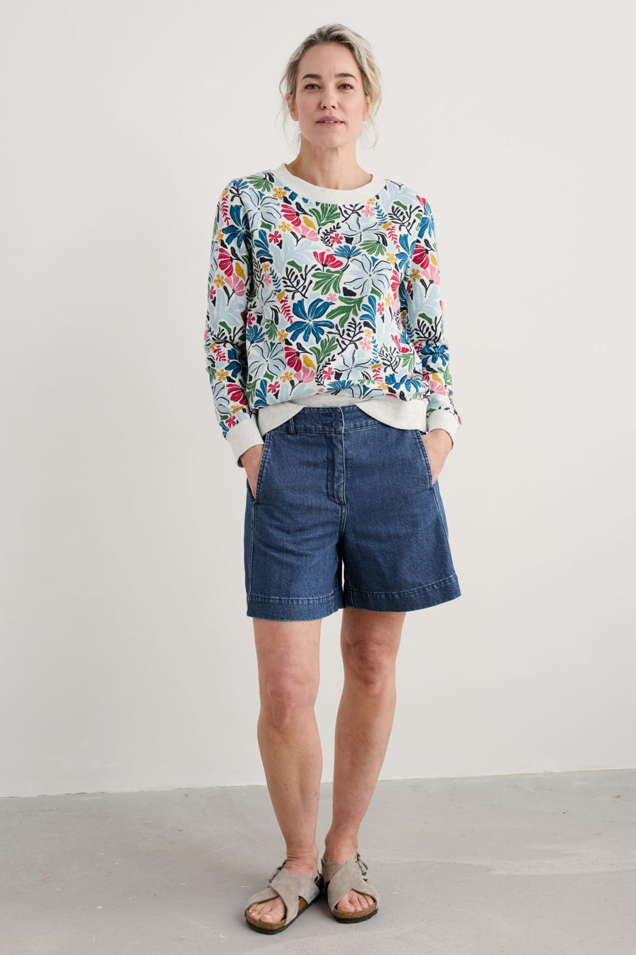 Bright Wave Printed Organic Cotton Sweatshirt