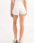 High Waisted Shorts in White