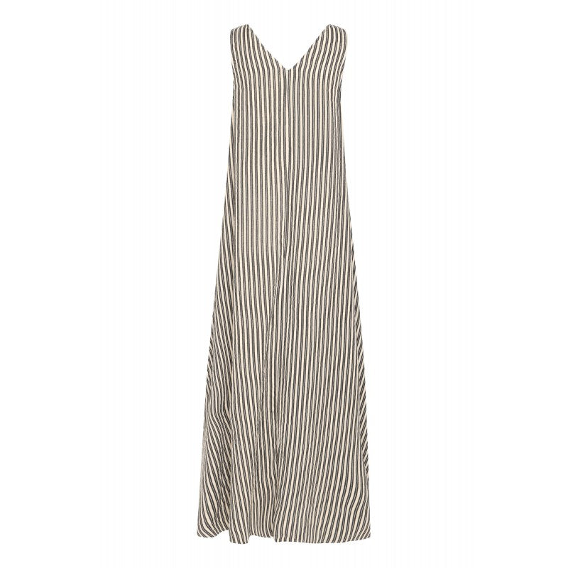 Foxa Maxi Dress in Black Stripe
