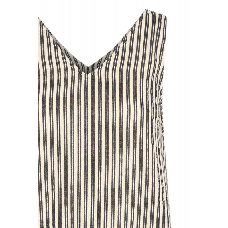 Foxa Maxi Dress in Black Stripe