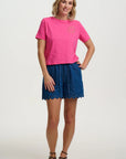 Shelby Boxy T-Shirt in Hot Pink Sunshine