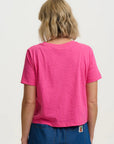 Shelby Boxy T-Shirt in Hot Pink Sunshine