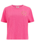 Shelby Boxy T-Shirt in Hot Pink Sunshine