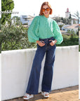 Doreen Wide Leg Jean Mid Blue