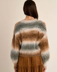 Striped Fluffy Sweater