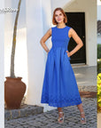 Carmen Dress in Cobalt Blue