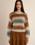 Striped Fluffy Sweater
