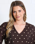 Sophia Top in Chocolate Dot