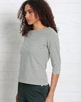 Paloma Stripe Tee in Forest