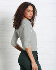 Paloma Stripe Tee in Forest