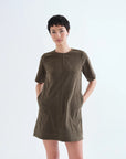 Dark Green Corduroy Dress