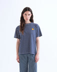 Cotton Navy Striped T Shirt