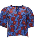 Effy V Neck Top in Blue