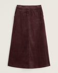 Window Wren Cord Midi Skirt in Seedbed