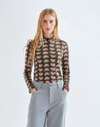 Floral Print Turtle Neck