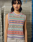 Sleeveless Sweater in Tibetan Pattern