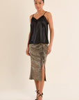 Midi Rhinestone Skirt