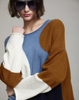 Sweater with Semicircle Intarsia