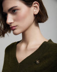 Sweater with Faux Leather Elbows