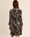 Short Dress in Paisley Pattern