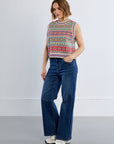 Sleeveless Sweater in Tibetan Pattern