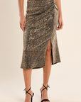 Midi Rhinestone Skirt