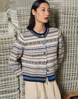Knit Cardigan in Tybetan Pattern